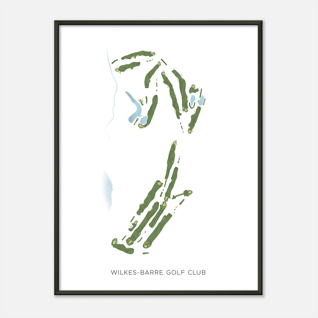 Print of Wilkes-Barre Golf Club Modern Map