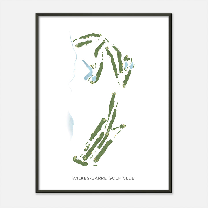 Print of Wilkes-Barre Golf Club Modern Map