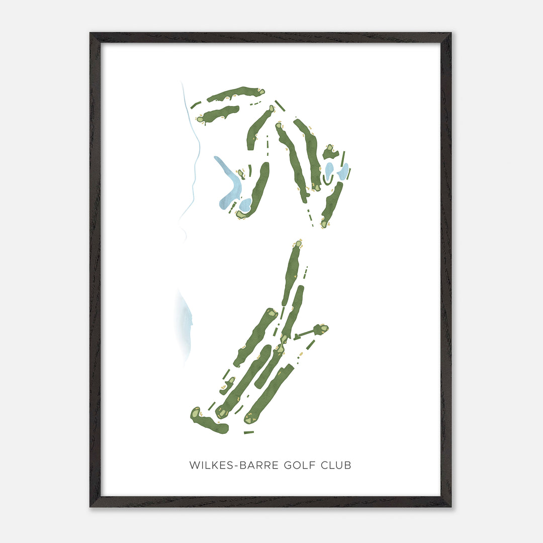 Print of Wilkes-Barre Golf Club Modern Map