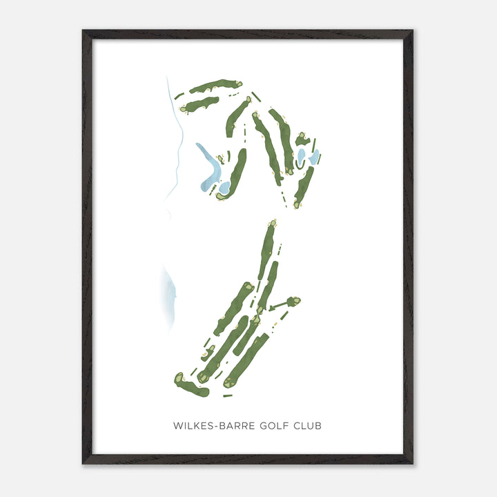 Print of Wilkes-Barre Golf Club Modern Map