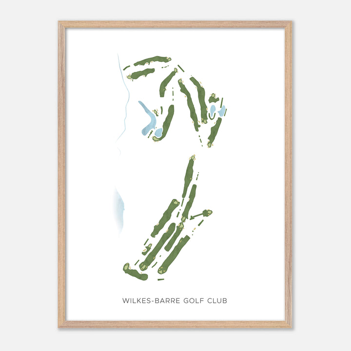 Print of Wilkes-Barre Golf Club Modern Map