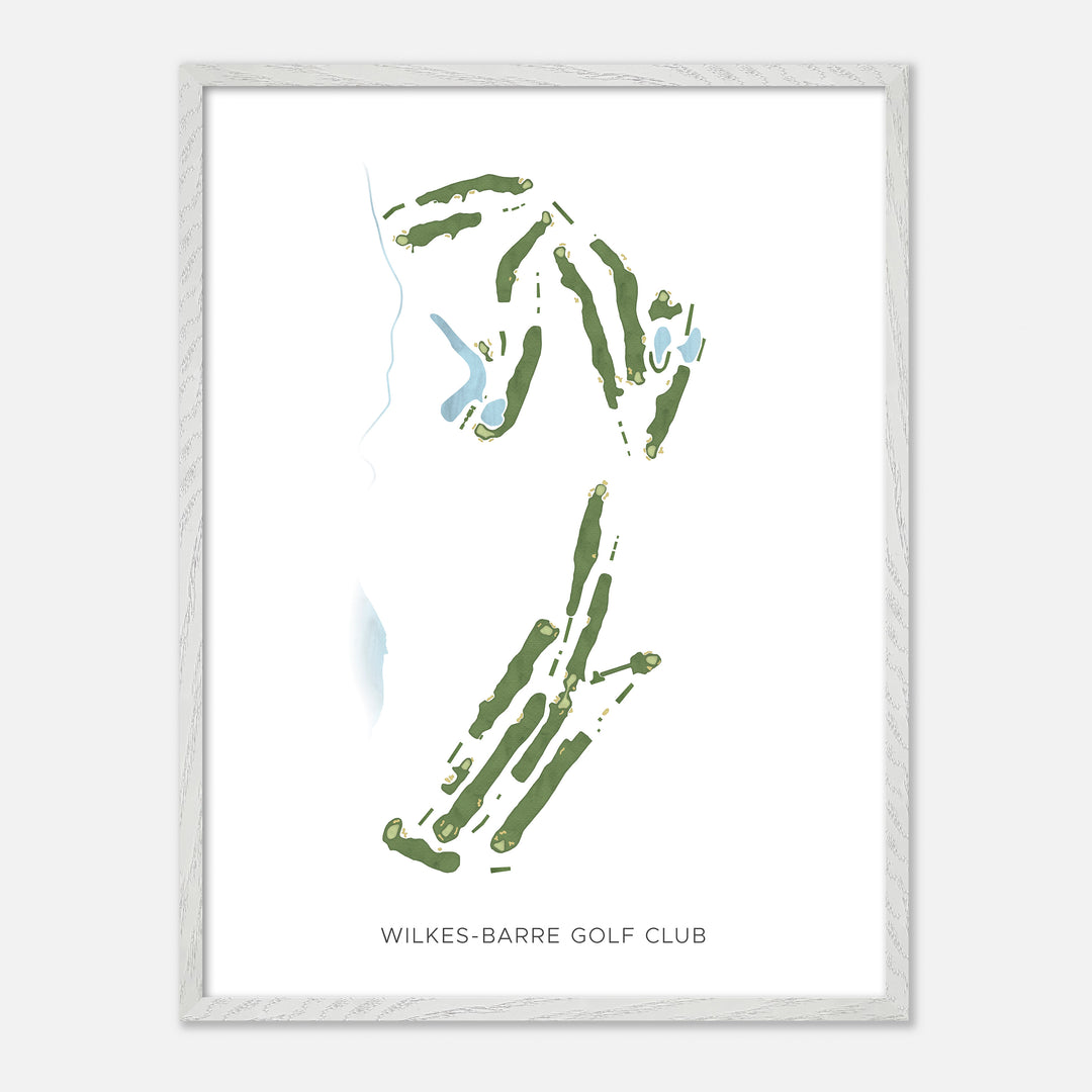 Print of Wilkes-Barre Golf Club Modern Map