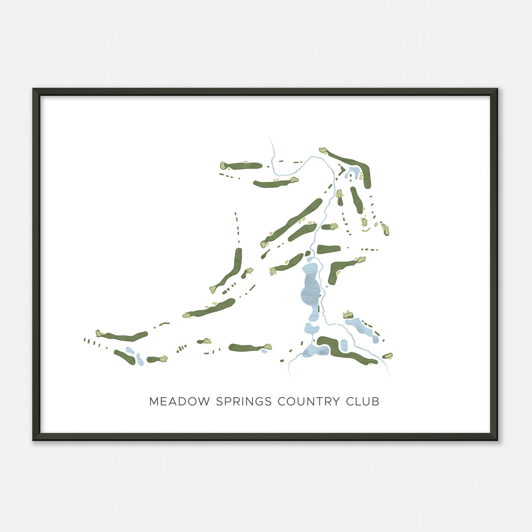 Print of Meadow Springs Country Club Modern Map