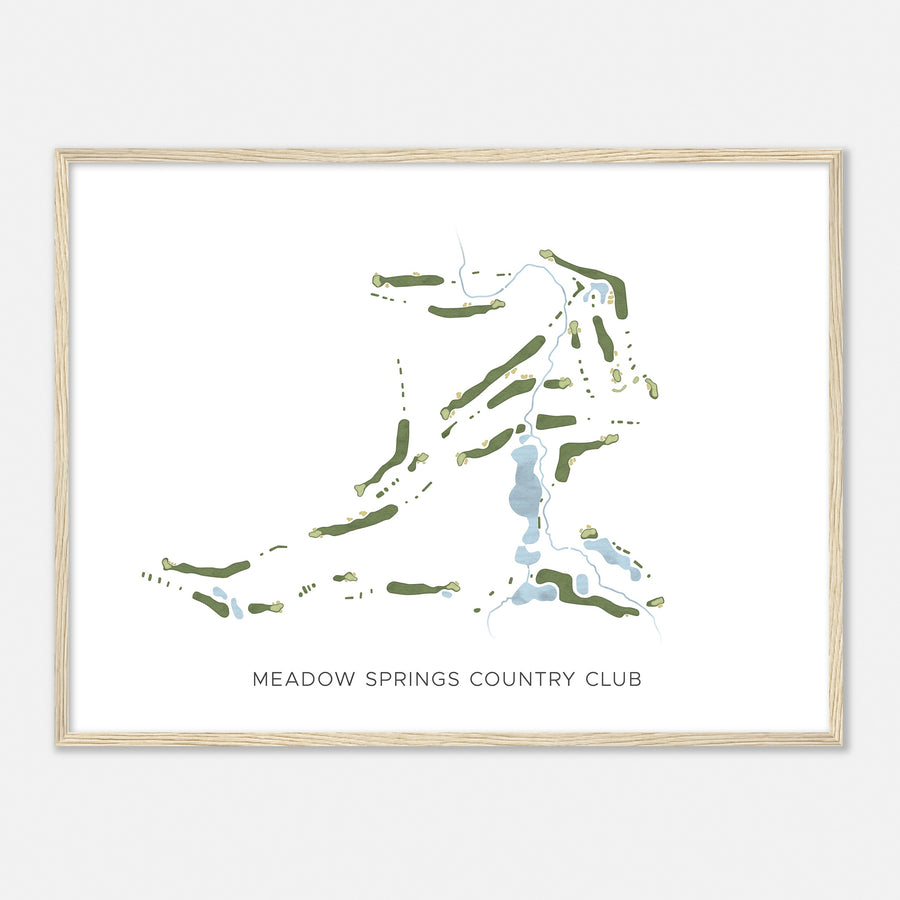 Print of Meadow Springs Country Club Modern Map