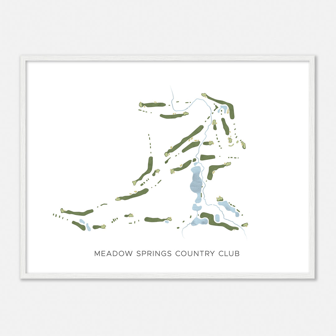 Print of Meadow Springs Country Club Modern Map