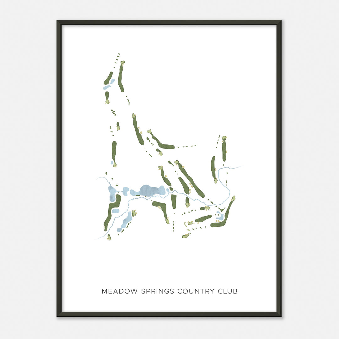 Print of Meadow Springs Country Club Modern Map