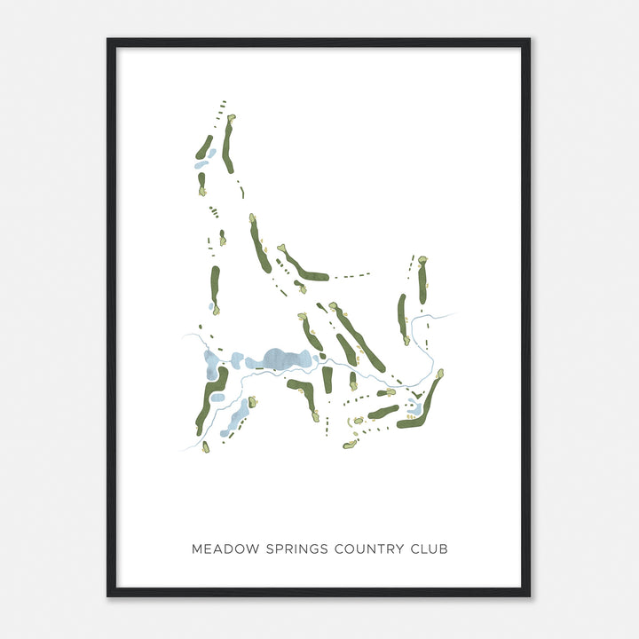 Print of Meadow Springs Country Club Modern Map