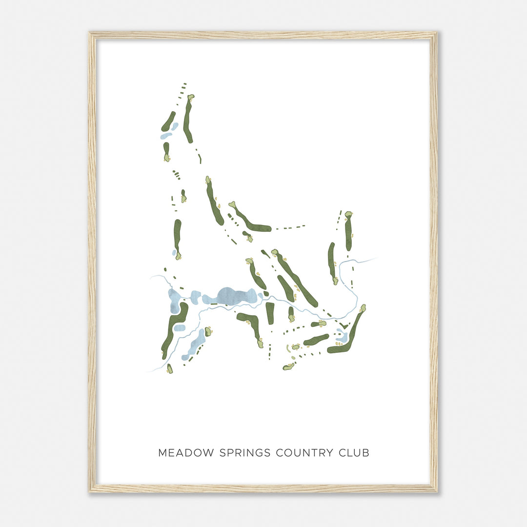 Print of Meadow Springs Country Club Modern Map