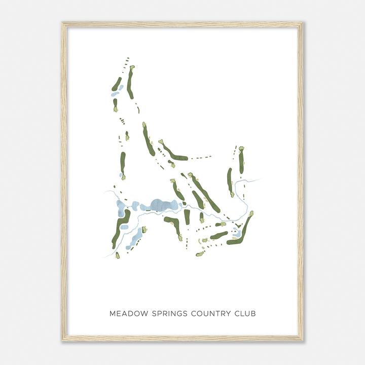 Print of Meadow Springs Country Club Modern Map