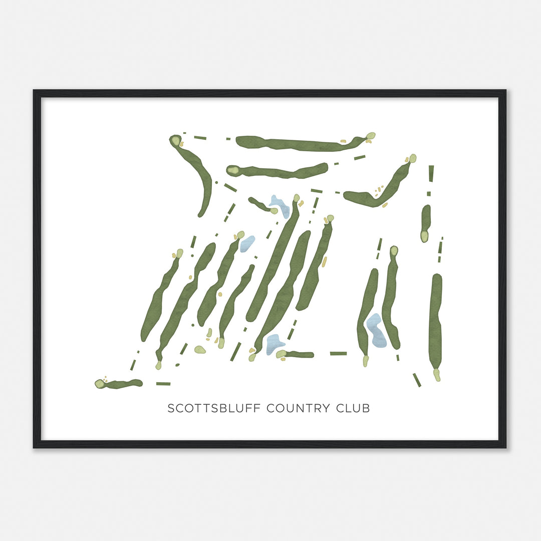 Print of Scottsbluff Country Club Modern Map