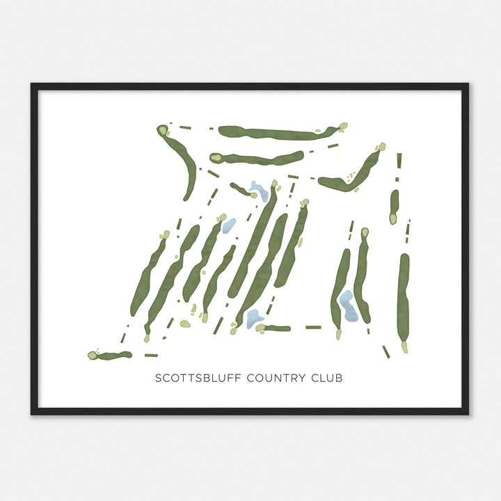 Print of Scottsbluff Country Club Modern Map