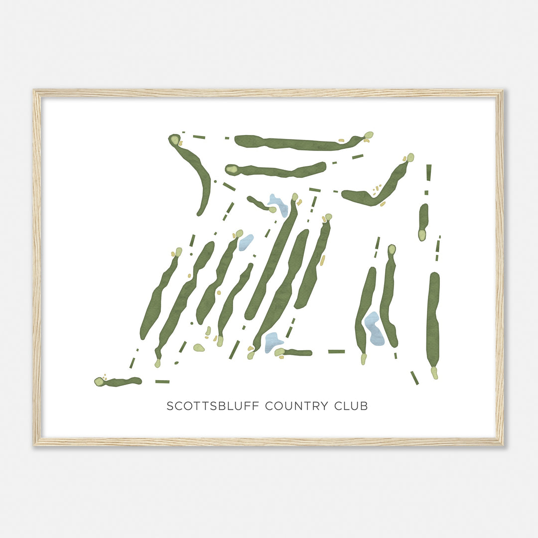 Print of Scottsbluff Country Club Modern Map