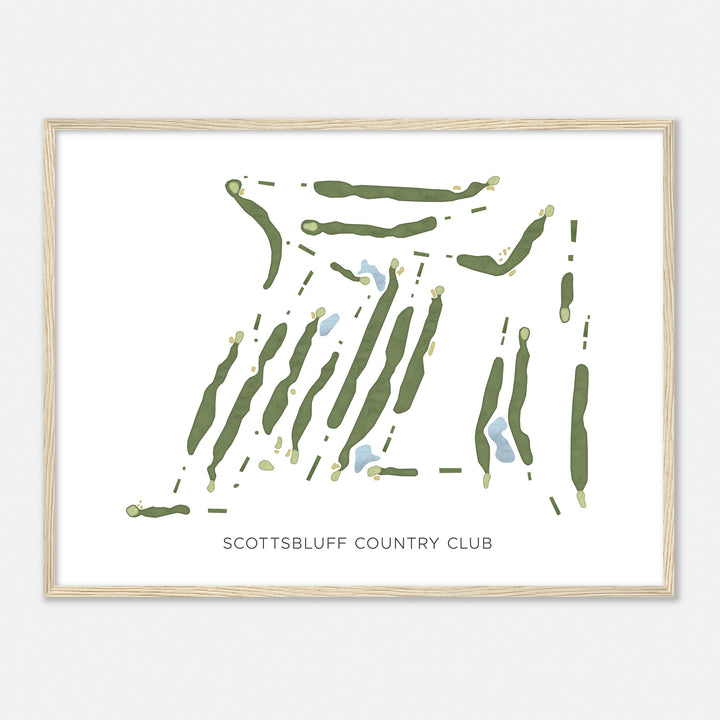 Print of Scottsbluff Country Club Modern Map