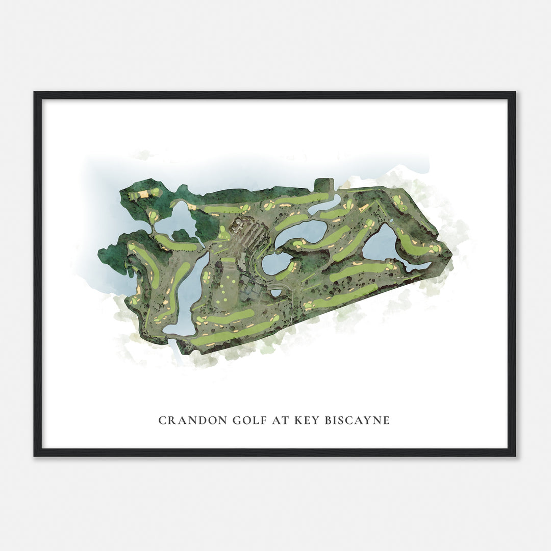 Print of Crandon Golf At Key Biscayne Classic Map