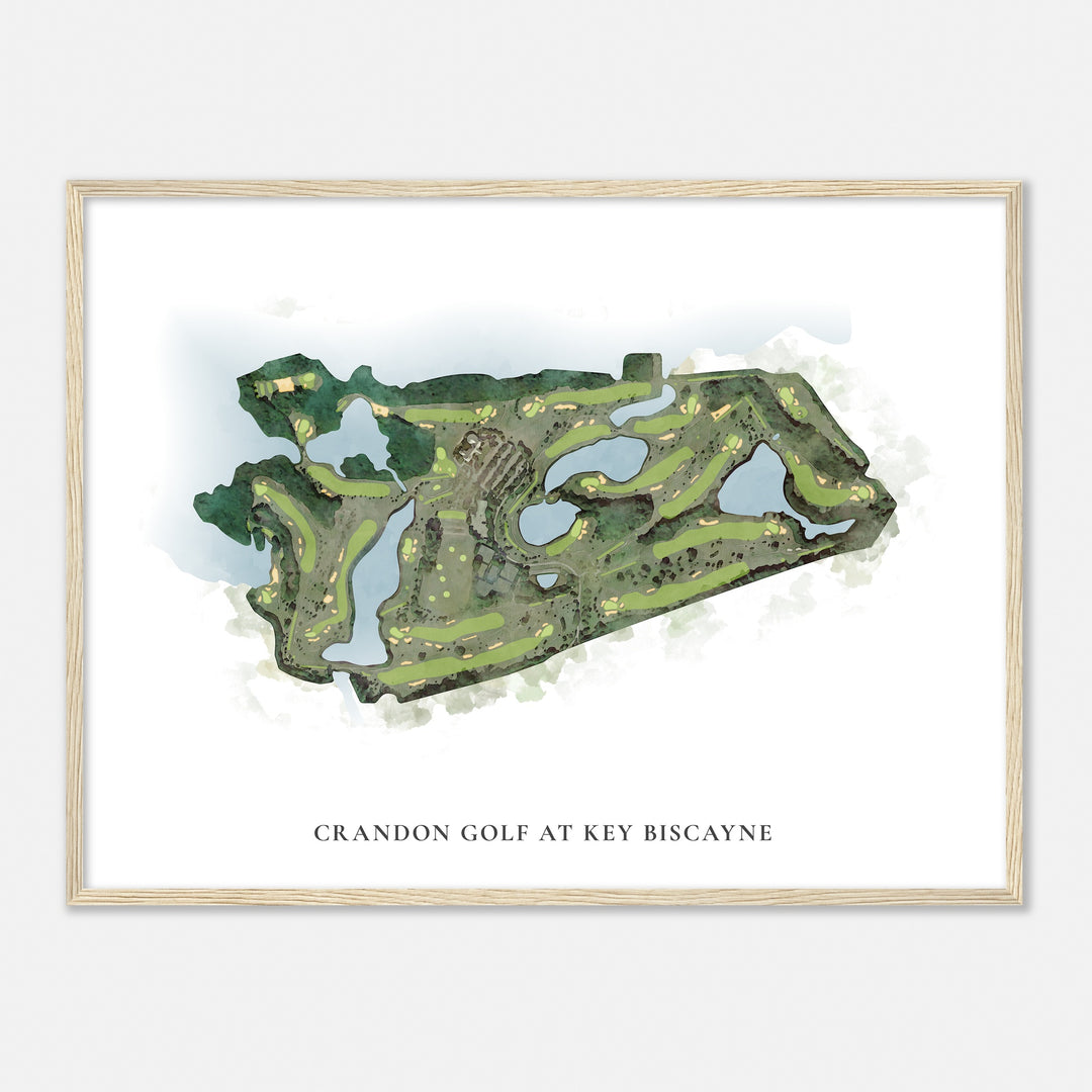 Print of Crandon Golf At Key Biscayne Classic Map