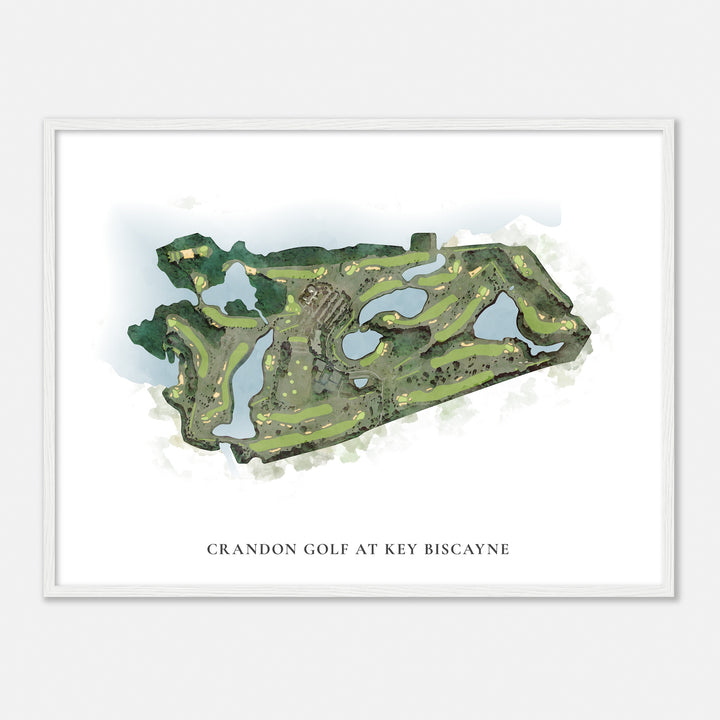 Print of Crandon Golf At Key Biscayne Classic Map