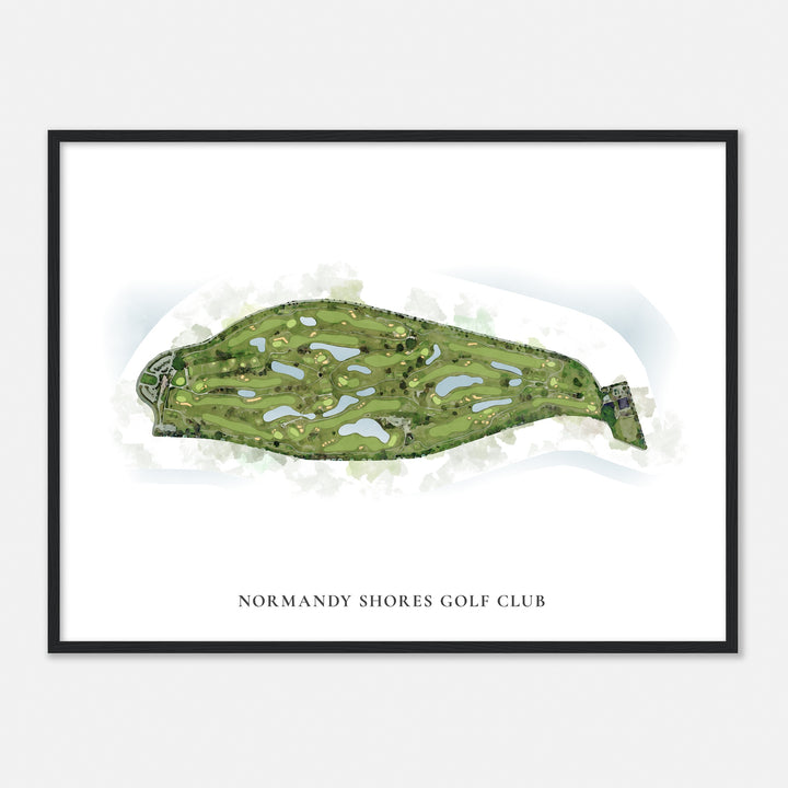 Print of Normandy Shores Golf Club Classic Map