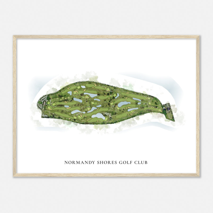 Print of Normandy Shores Golf Club Classic Map