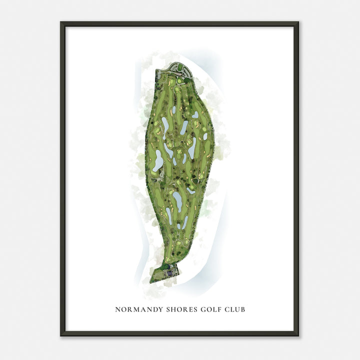 Print of Normandy Shores Golf Club Classic Map