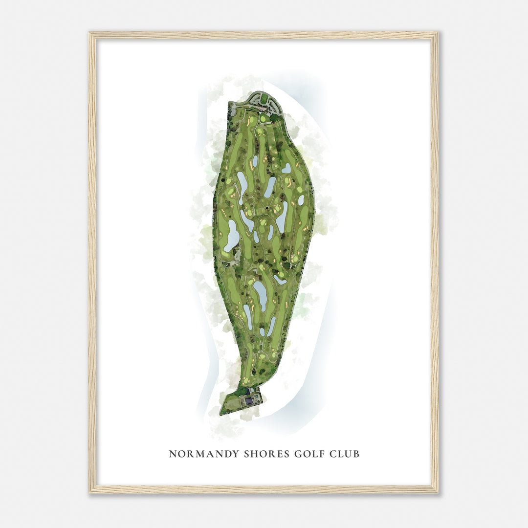 Print of Normandy Shores Golf Club Classic Map