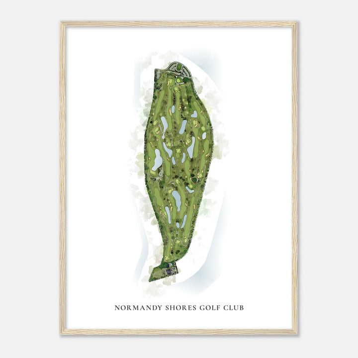 Print of Normandy Shores Golf Club Classic Map