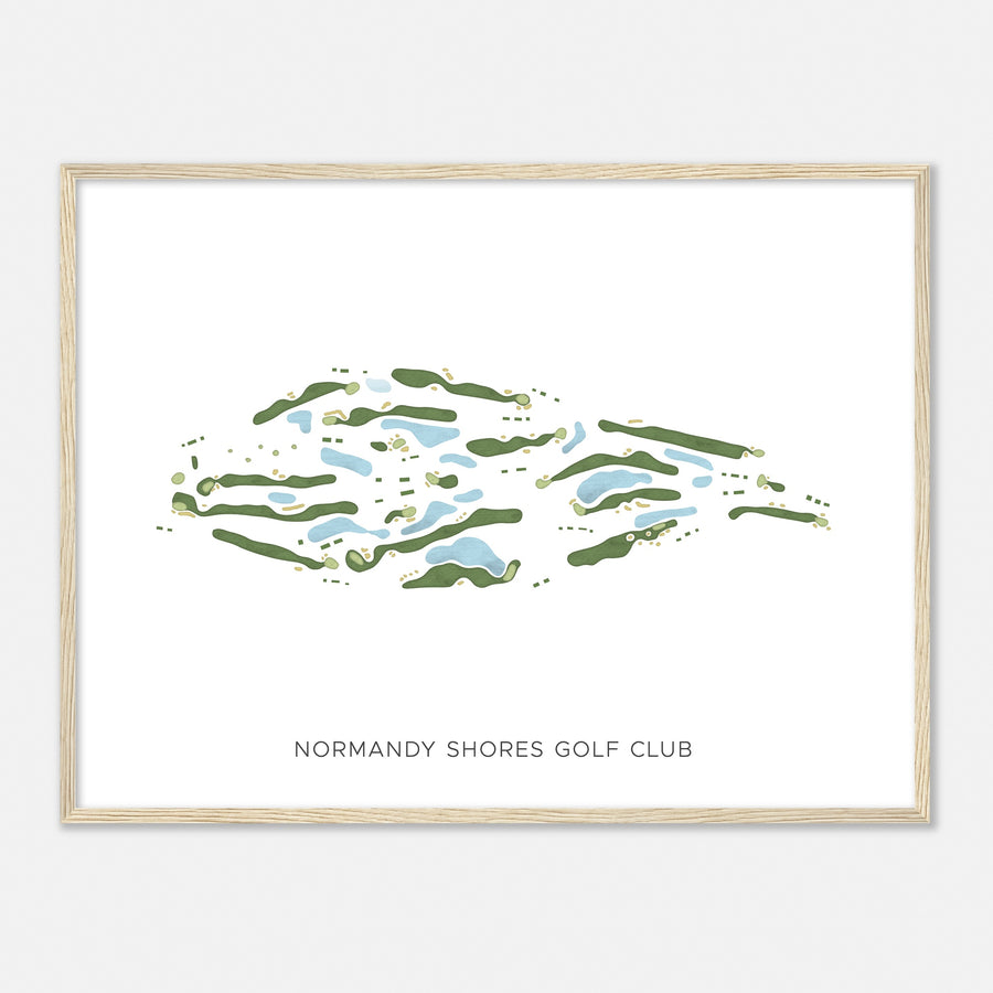 Print of Normandy Shores Golf Club Modern Map