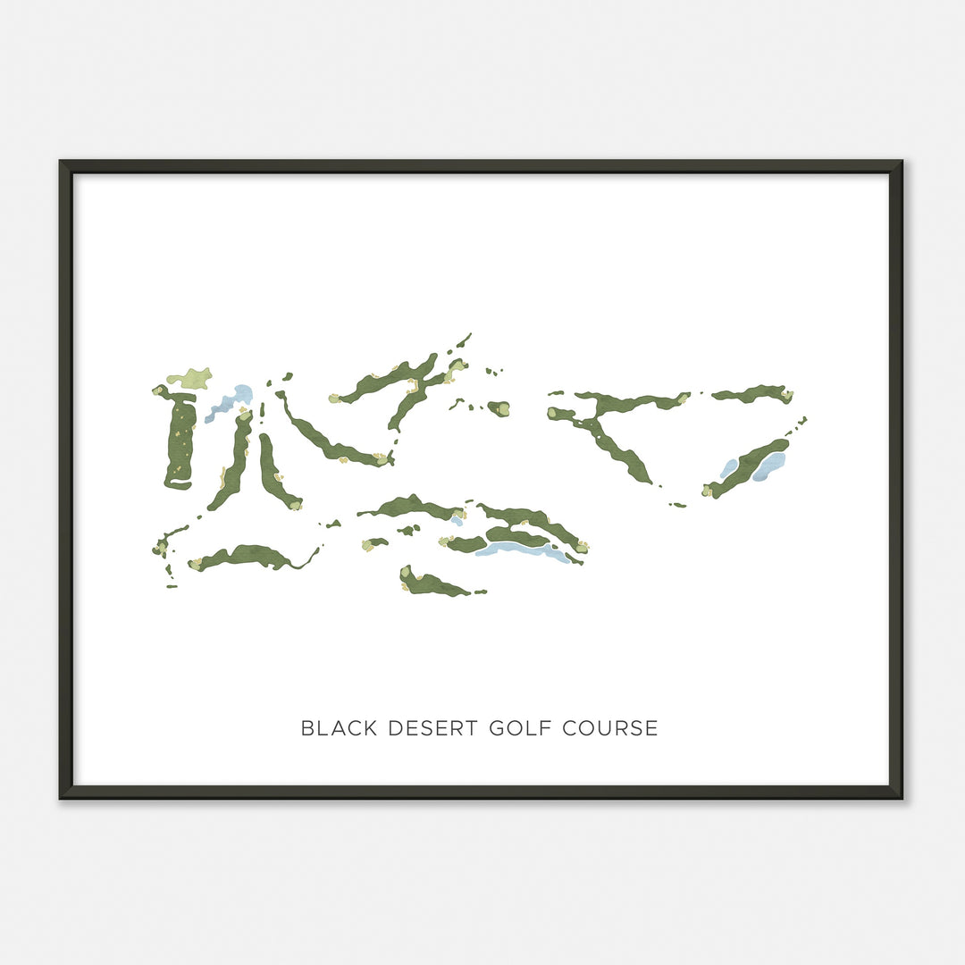 Print of Black Desert Golf Course Modern Map