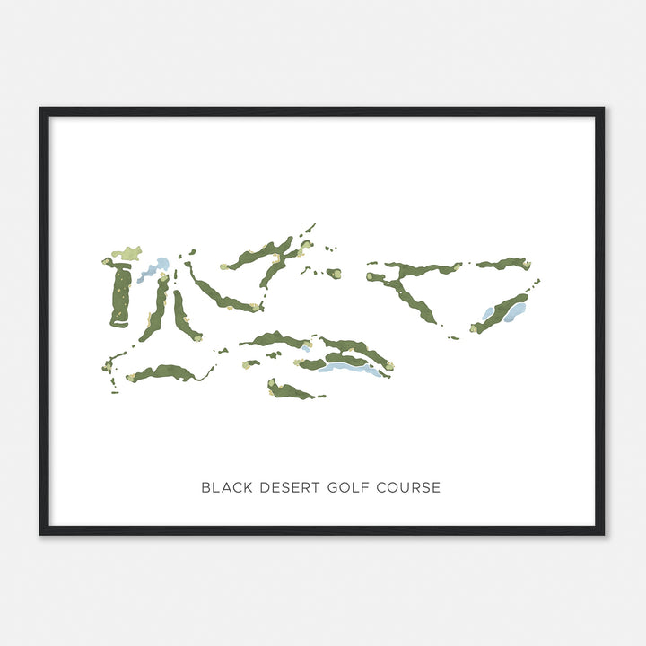 Print of Black Desert Golf Course Modern Map