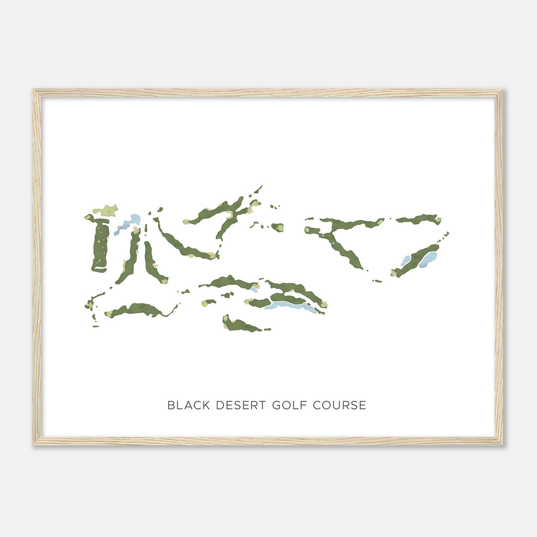 Print of Black Desert Golf Course Modern Map