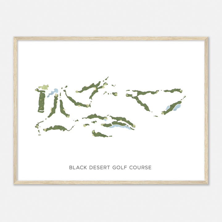 Print of Black Desert Golf Course Modern Map