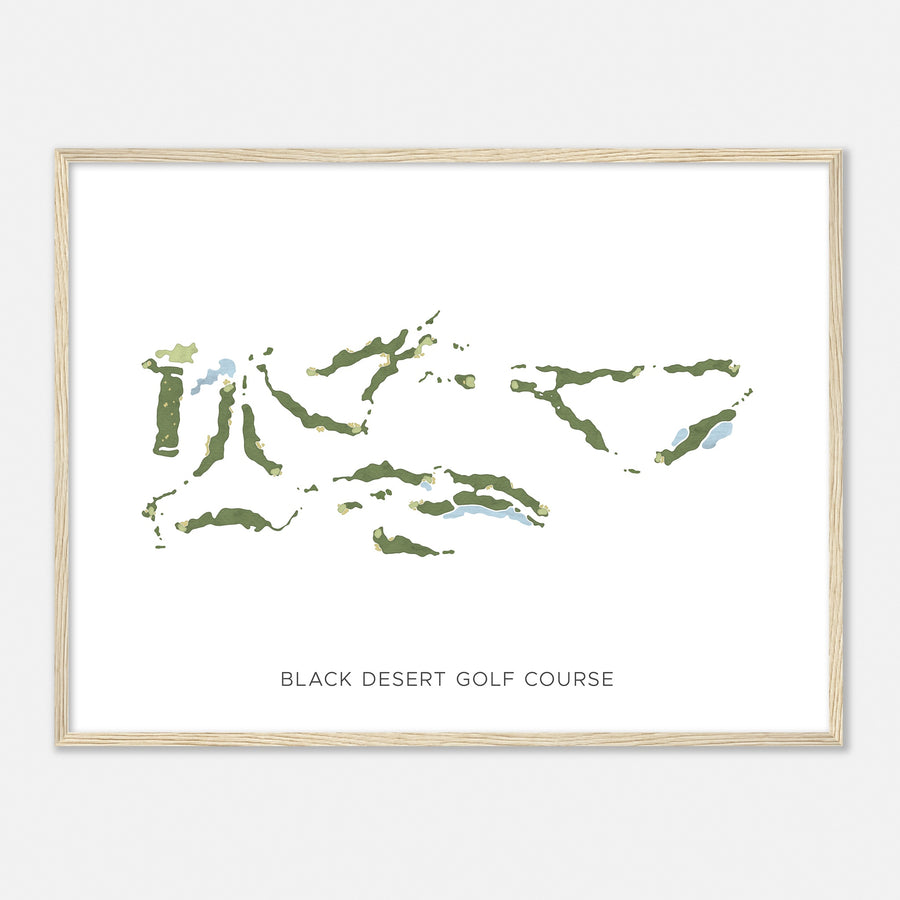 Print of Black Desert Golf Course Modern Map