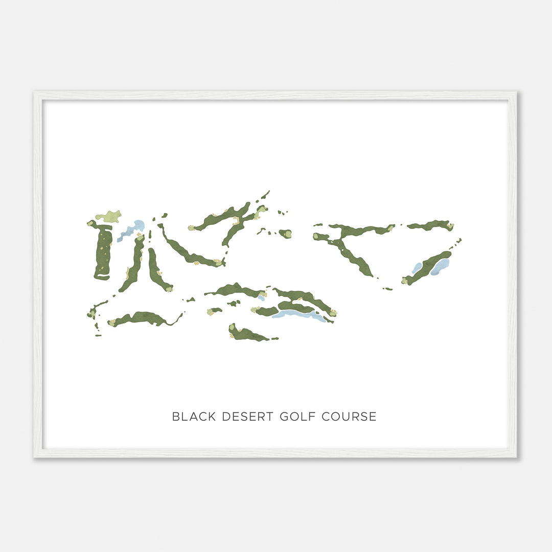 Print of Black Desert Golf Course Modern Map