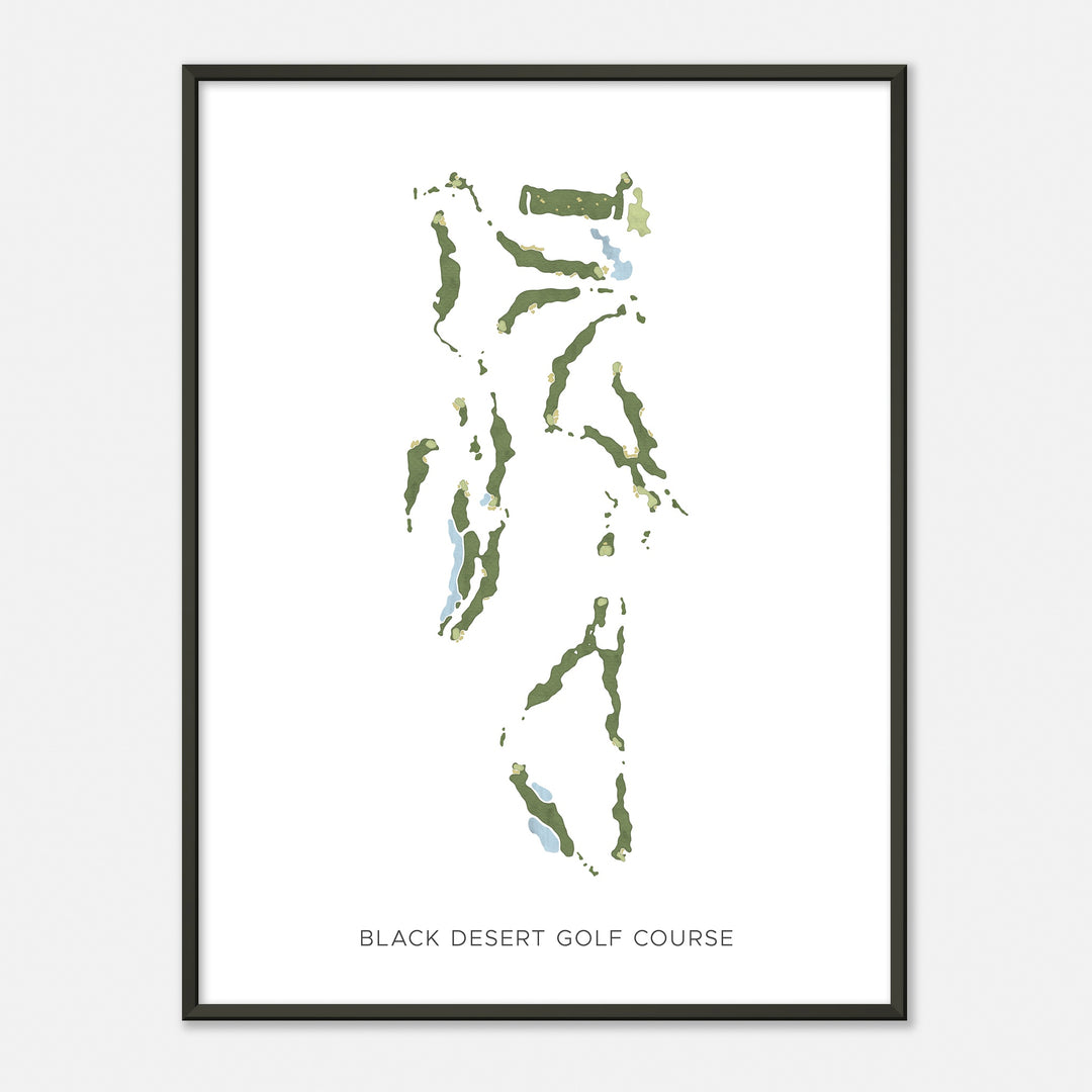 Print of Black Desert Golf Course Modern Map