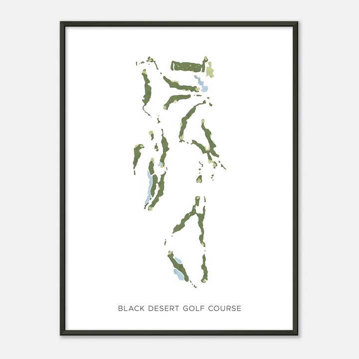 Print of Black Desert Golf Course Modern Map