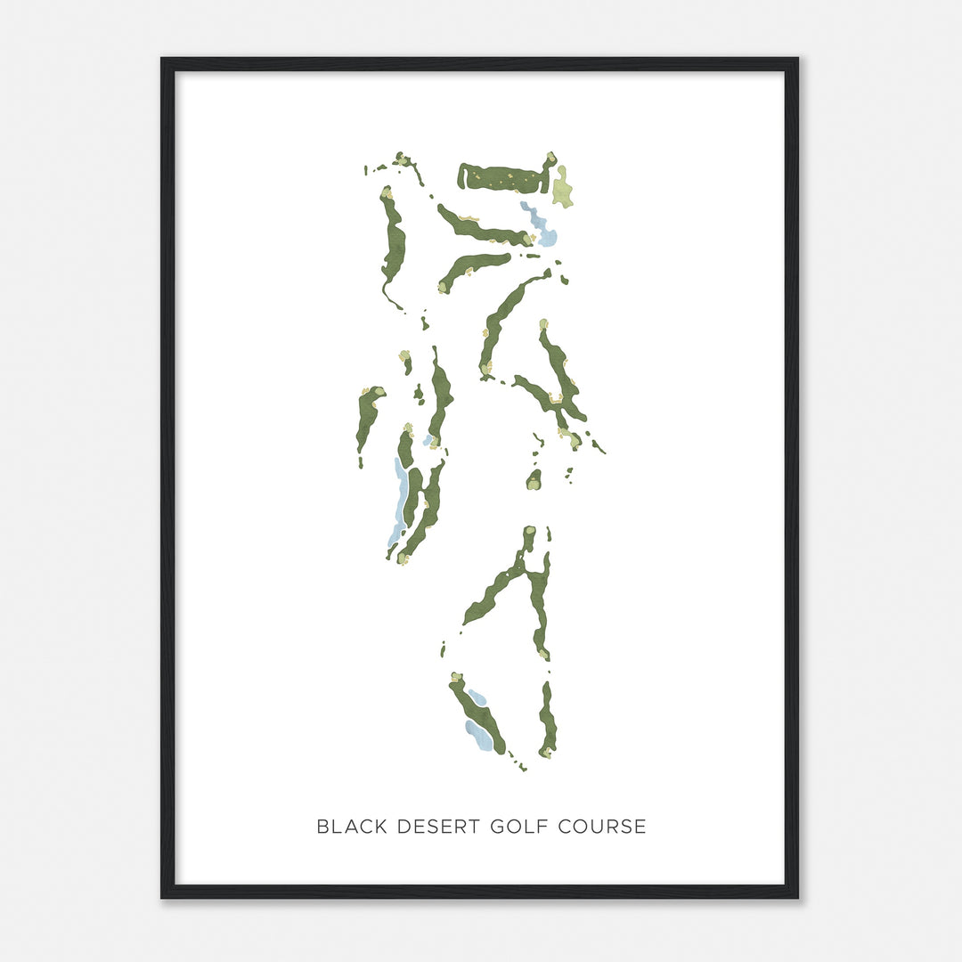 Print of Black Desert Golf Course Modern Map