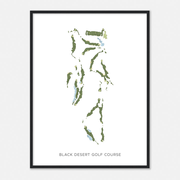 Print of Black Desert Golf Course Modern Map