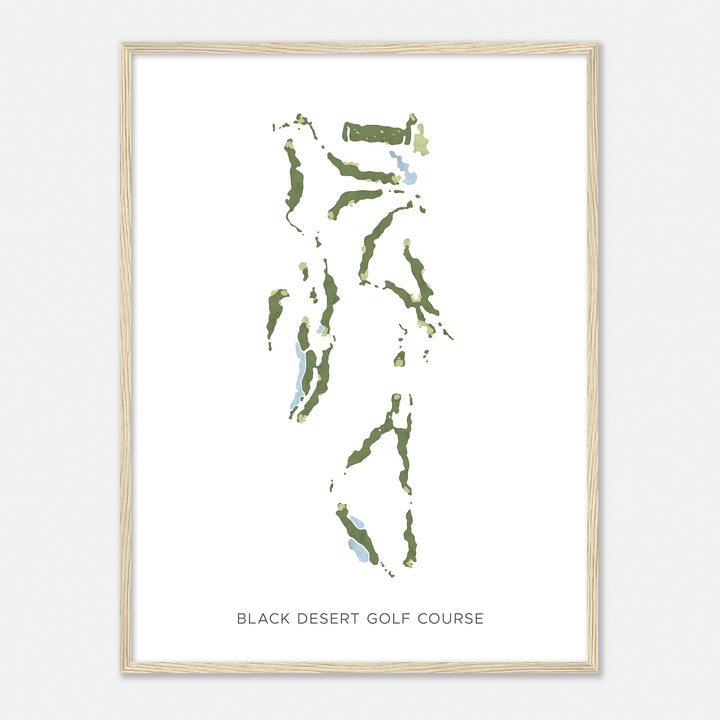 Print of Black Desert Golf Course Modern Map