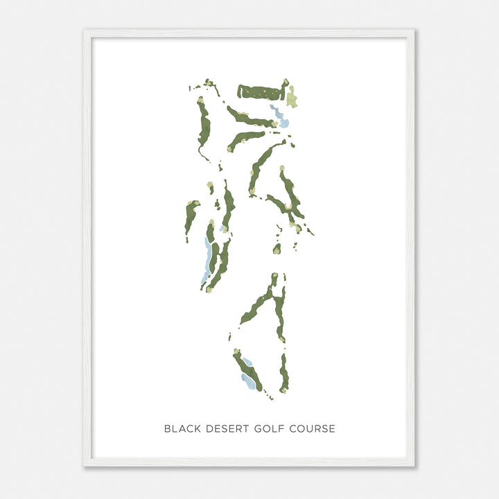 Print of Black Desert Golf Course Modern Map