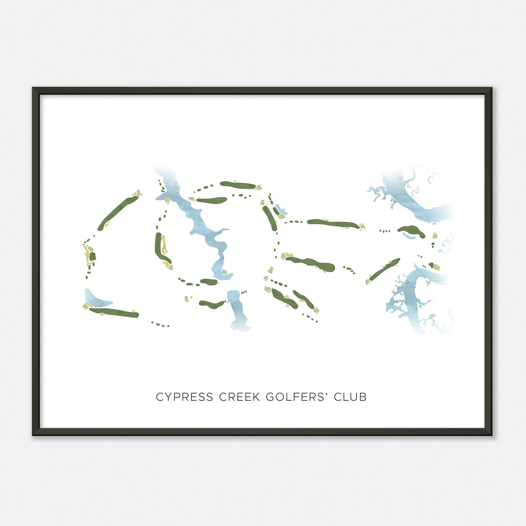 Print of Cypress Creek Golfers' Club Modern Map