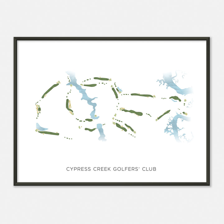Print of Cypress Creek Golfers' Club Modern Map