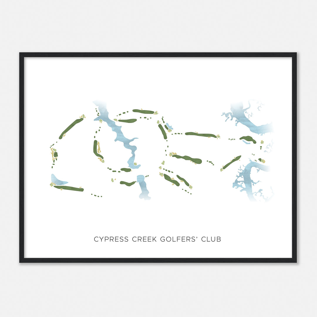 Print of Cypress Creek Golfers' Club Modern Map