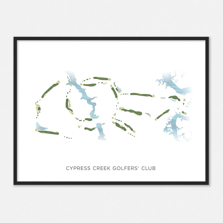 Print of Cypress Creek Golfers' Club Modern Map