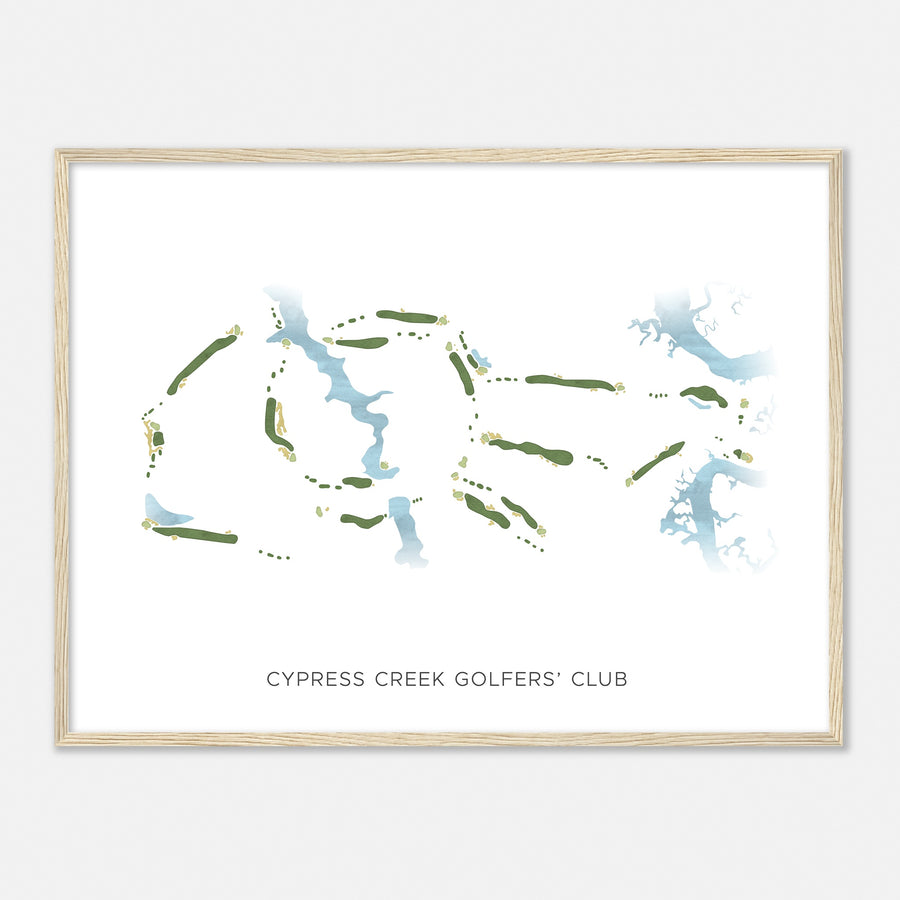 Print of Cypress Creek Golfers' Club Modern Map