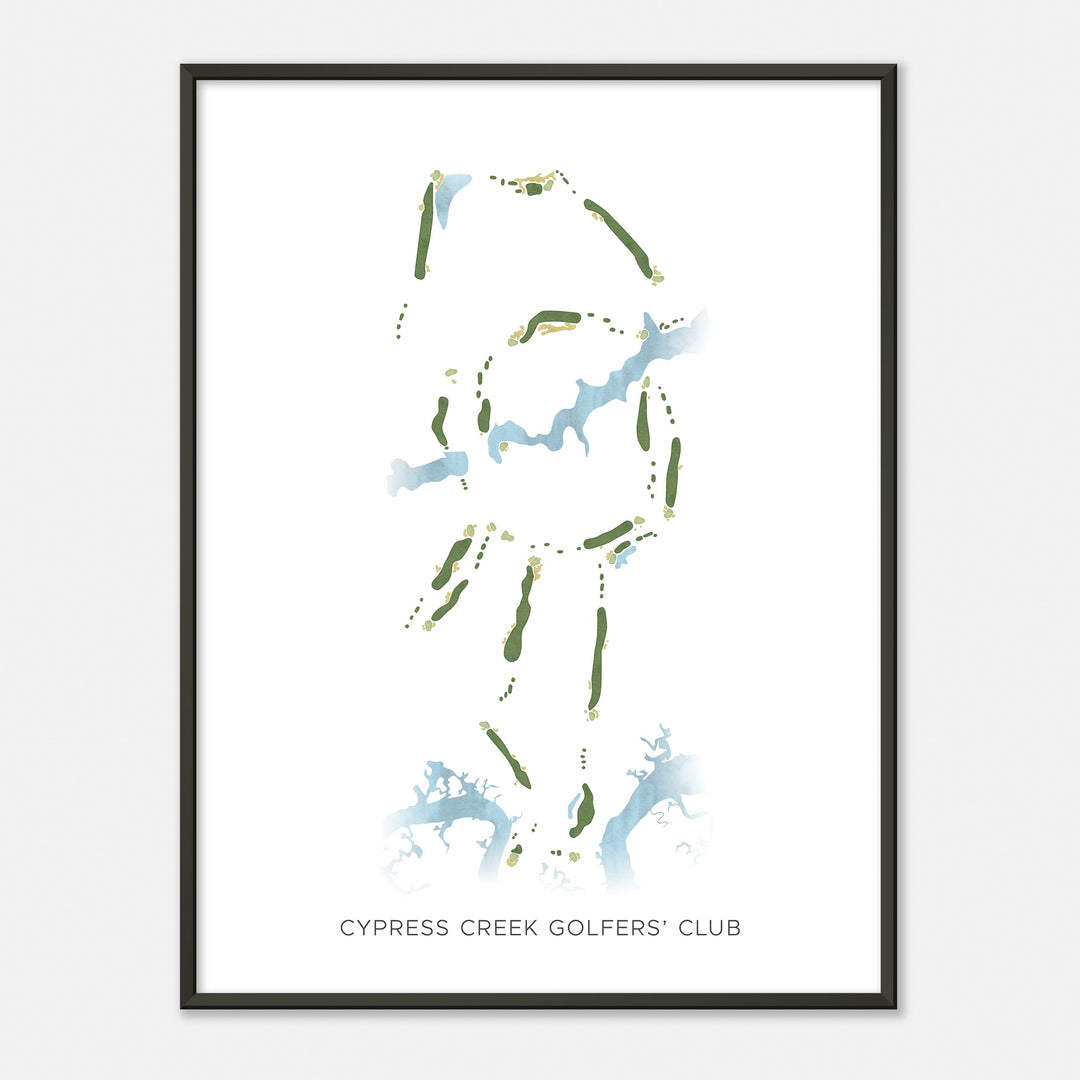 Print of Cypress Creek Golfers' Club Modern Map