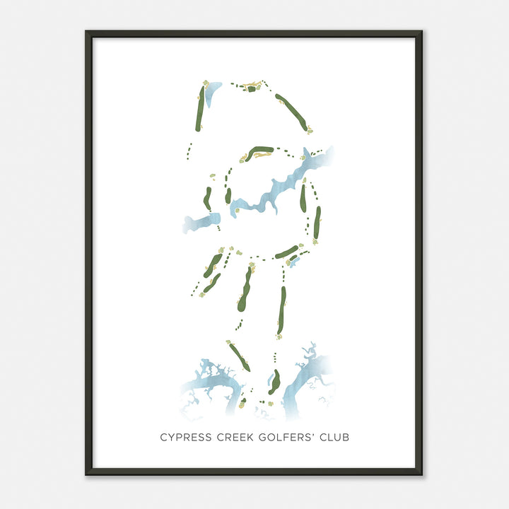 Print of Cypress Creek Golfers' Club Modern Map
