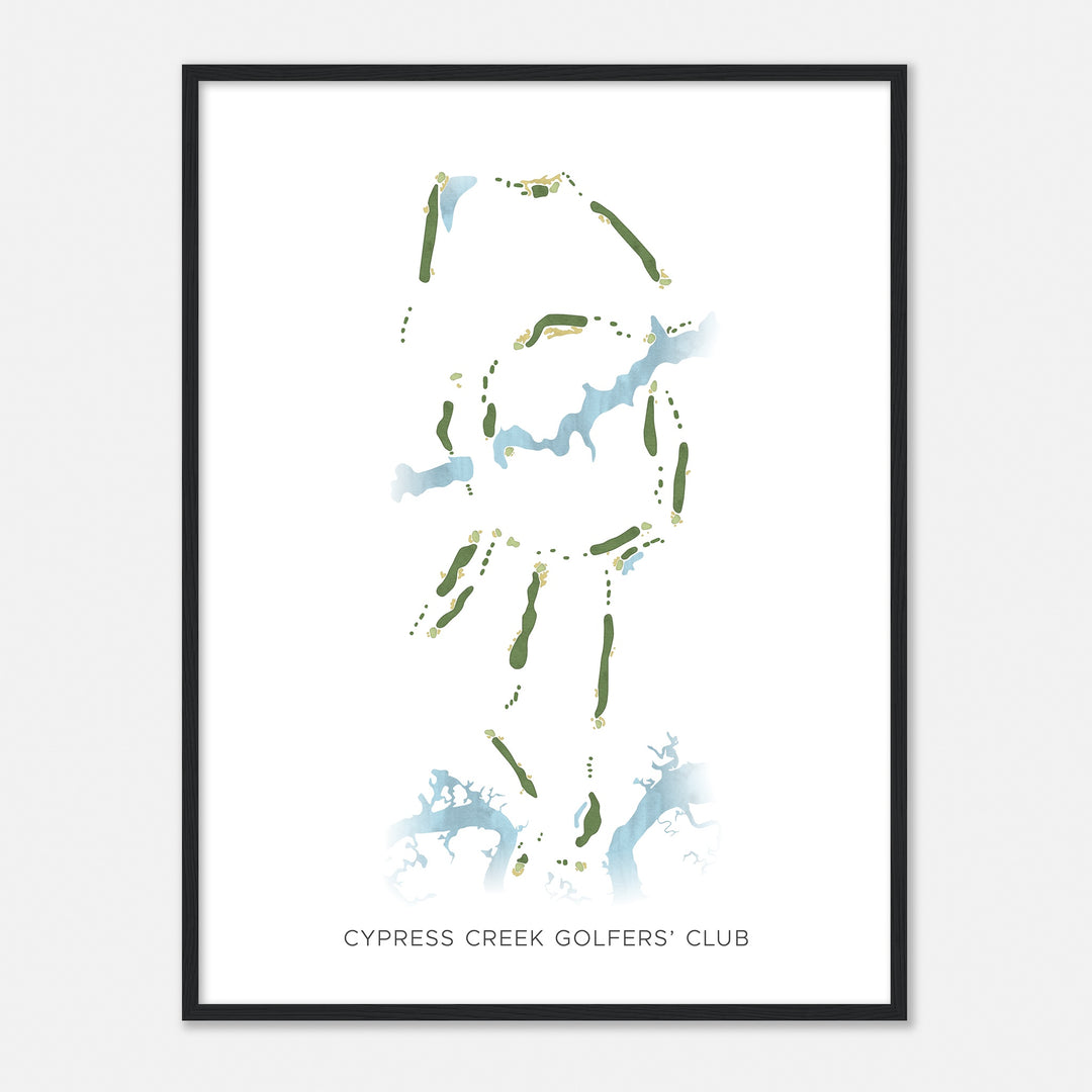 Print of Cypress Creek Golfers' Club Modern Map