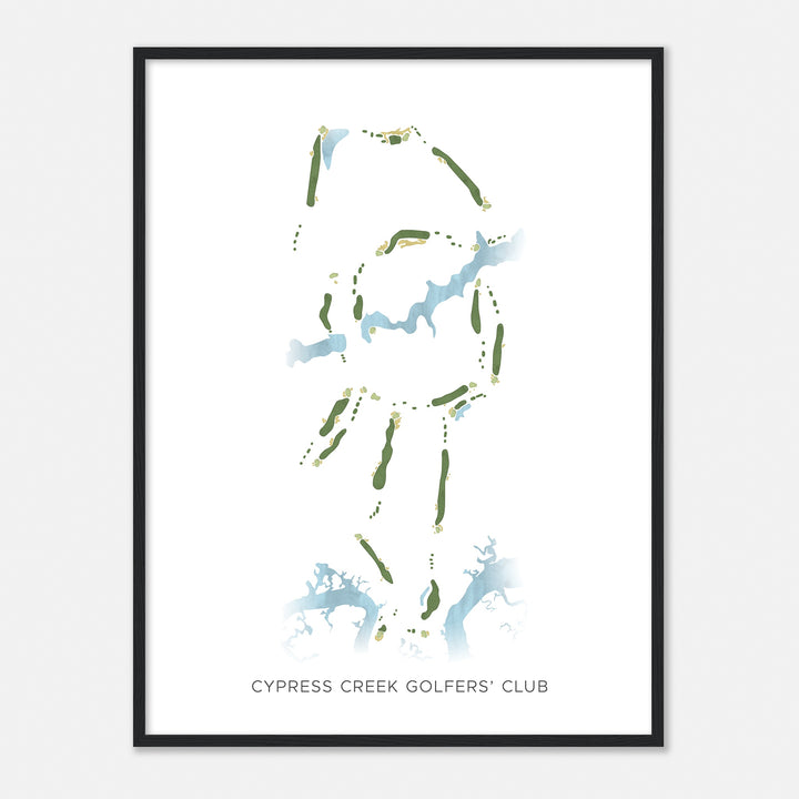 Print of Cypress Creek Golfers' Club Modern Map