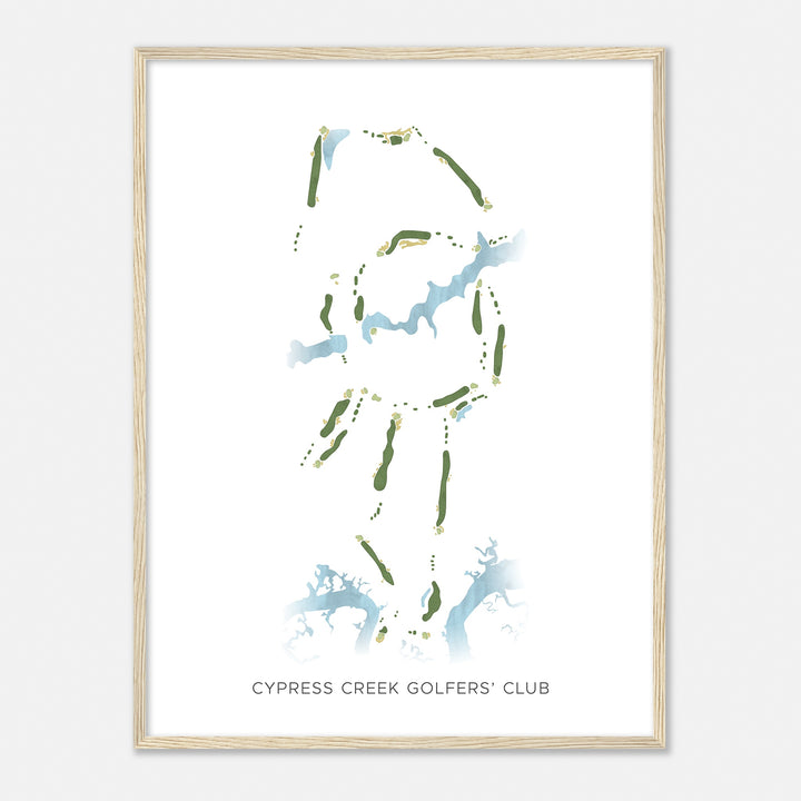 Print of Cypress Creek Golfers' Club Modern Map