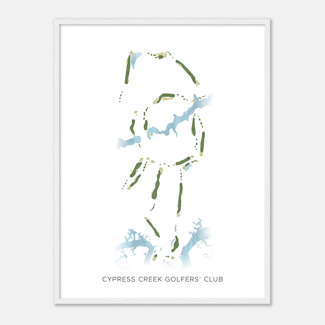 Print of Cypress Creek Golfers' Club Modern Map