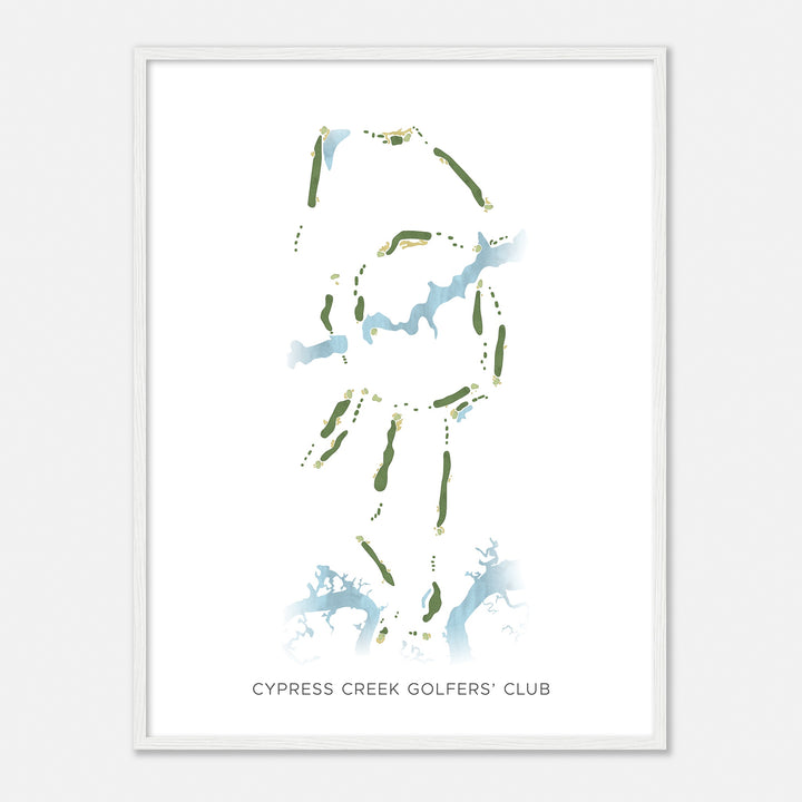 Print of Cypress Creek Golfers' Club Modern Map